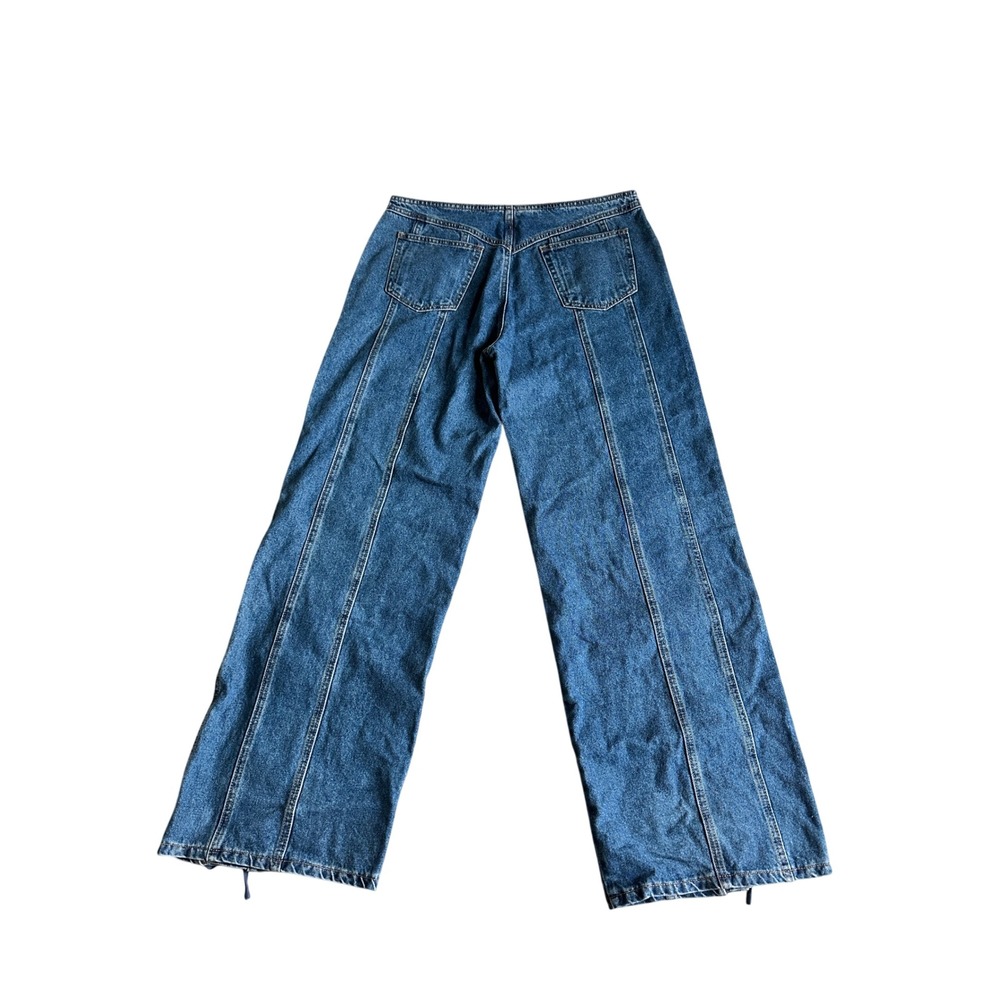 NWT Lioness Day Dream Tie Up Jeans Womens 8 Blue Denim Boho Baggy Slouchy Preppy - Picture 9 of 10